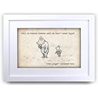 Los mejores  - HWC Trading Marco de fotos impreso con cita impresa de FR Winnie the Pooh Friends Forever A3 con cita impresa para…